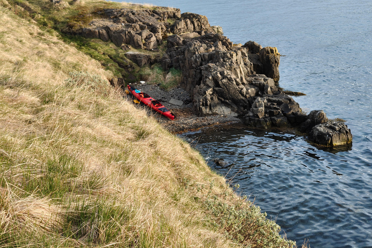 Akureyri: Tandem Kayaking with Geothermal Waterfall Visit