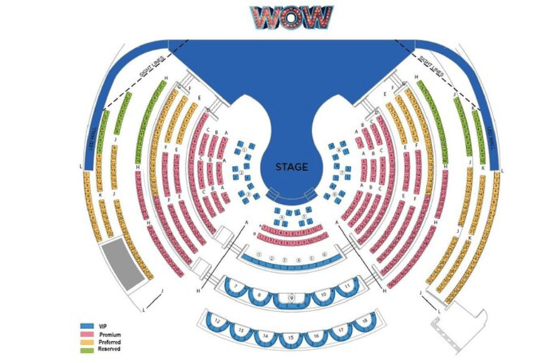 Las Vegas : WOW - The Vegas Spectacular au Rio Hotel &amp; CasinoSection des sièges réservés