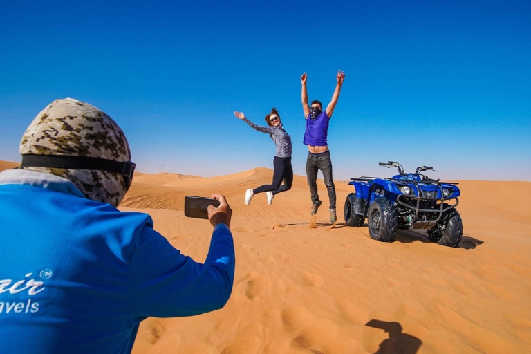 Dubaï : Quad, promenade à dos de chameau et surf des sablesVisite partagée avec quad personnel