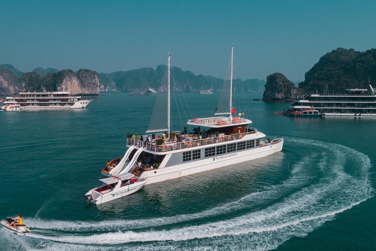 Hanoi:Halong Catamaran 5* Day Cruise,champoline,water slide Without Transfer Service