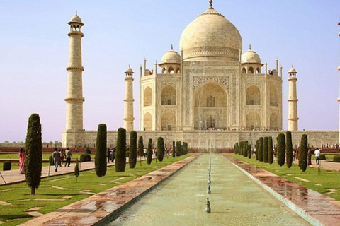 From Delhi: Agra Day Trip with Taj Mahal and Agra FortAC Car and Tour Guide Service Only