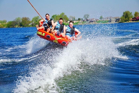 Hurghada: Sporty wodne, łódź bananowa i nurkowanie z rurkąBanan, przejażdżka sofą, nurkowanie z rurką i obserwacja delfinów