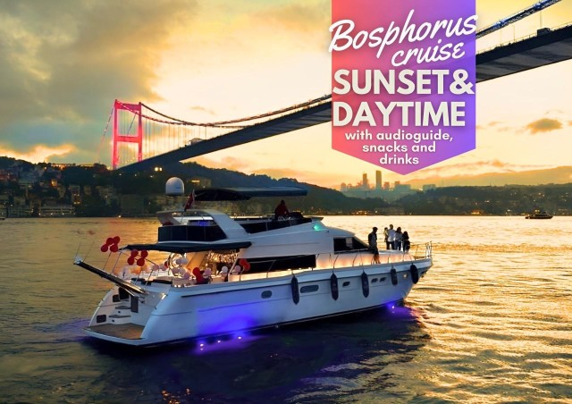 Visit Istanbul Small-Group Sunset or Day Yacht Cruise with Snacks in Demiray Hotel