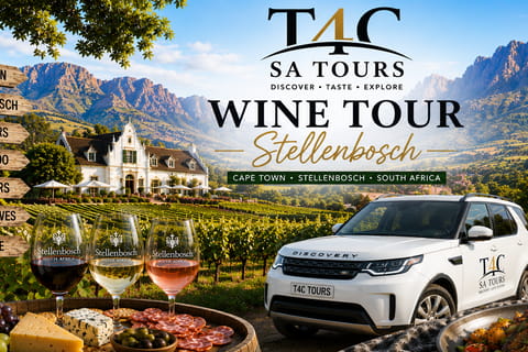 Wine Tasting 3 Estate + Tiger & Lions (Pickup incl)CAPE TOWN