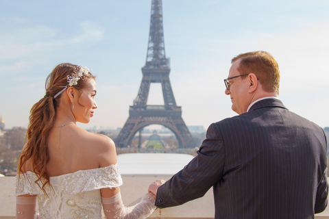 Parijs: Eiffeltoren fotoshoot met een professional