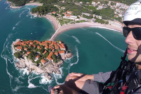 Paralotniarstwo Czarnogóra: Wycieczka lotnicza Sveti Stefan