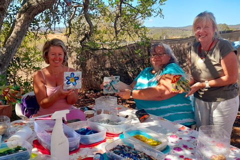 Taller de artesanía de mosaico vidrio sobre vidrio cerca de lagos