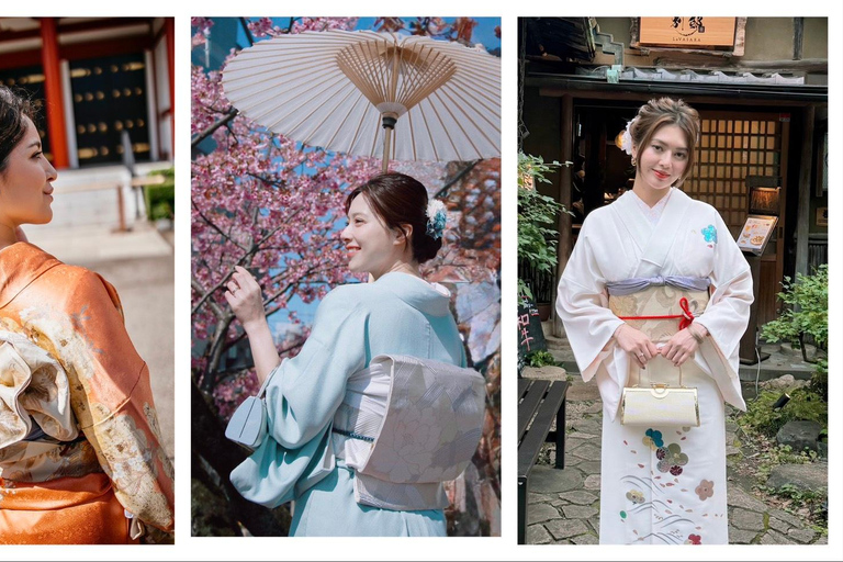 Tokyo: Asakusa Kimono Rental with Hairstyling and Makeup Kimono (Yukata) Experience Package (Men & Children Only)