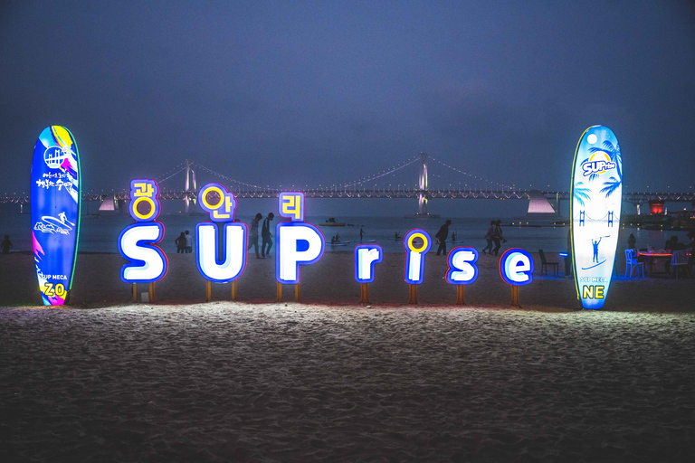 Busan night yacht tour with local food & romantic city views