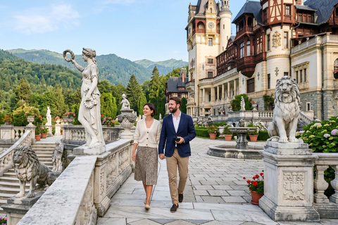 Bucharest: Dracula's Castle , Peles Castle & Brasov Day Tour Audio guide in 24 languages