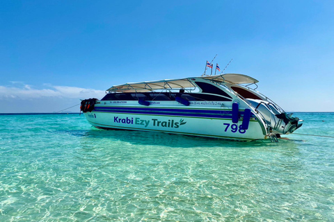 Au départ de Krabi : Les îles Phi Phi et les 4 îles - Excursion d'une journée pour les lève-tôtAu départ de Krabi : Croisière de jour pour les Îles Phi Phi (Early Bird) et déjeuner