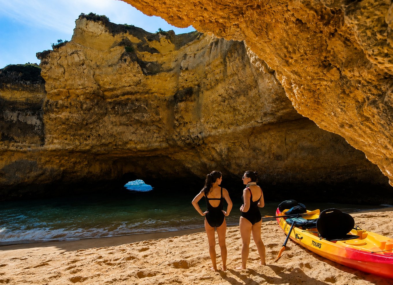 Albufeira: Guidet kajaksejlads til havgrotter og skjulte strande