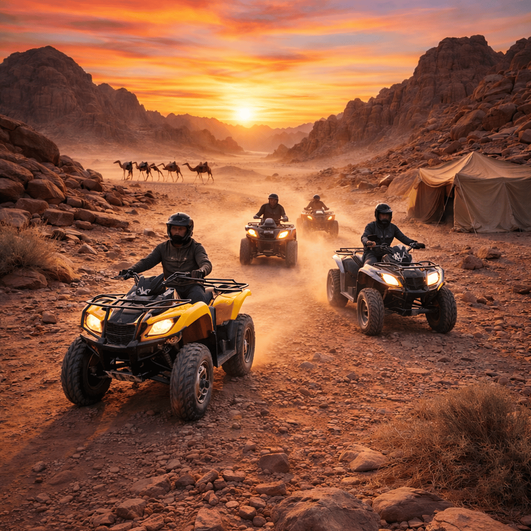 Marrakech: giro in cammello e quad nel deserto di Agafay con cena-spettacolo - quad