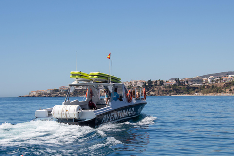 Nerja: Maro Waterfall Boat Trip with Paddleboarding & Drink