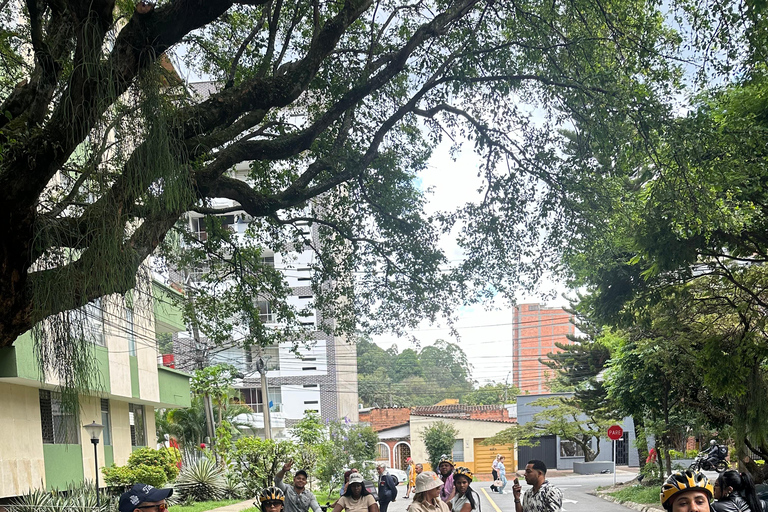 Medellin Botero Square and Downtown with local coffee in E-Bike City Tour