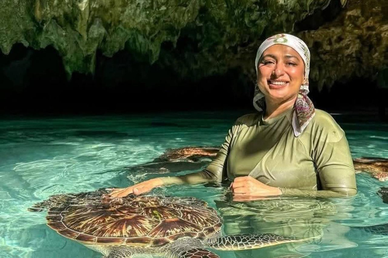 Zanzibar:Sea torttle swim at Salaam & Prison Island Tortoise Private Salaam cave & prison Island. No transfer