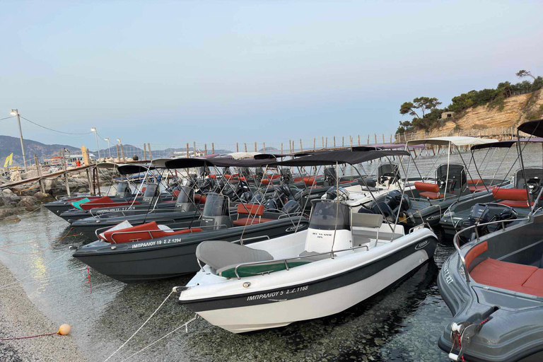 Zakynthos: Passeio de barco de táxi pela ilha de Marathonisi pela Eurosky