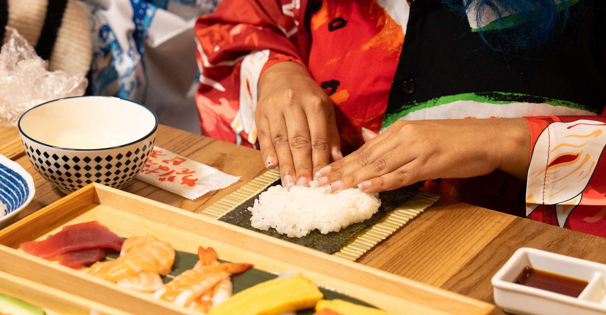 Tokyo: Sushi Making Class in a Happi Coat near a Famous Spot photo 6