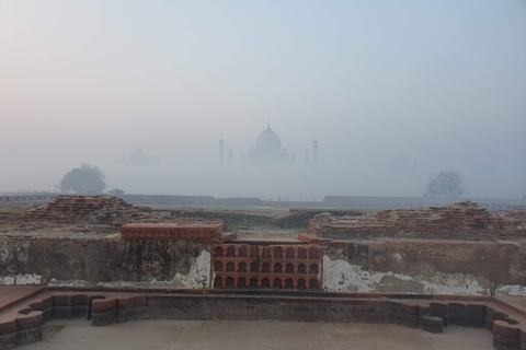 From Delhi: Agra Day Trip with Taj Mahal and Agra FortAC Car and Tour Guide Service Only