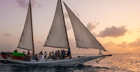 Key West Wind and Wine Sunset Sail aboard a classic Schooner