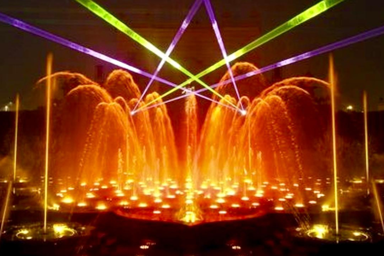 Nuova Delhi: tour serale privato del tempio di Akshardham con spettacolo di luciTour di Nuova Delhi con spettacolo di luci ad Akshardham