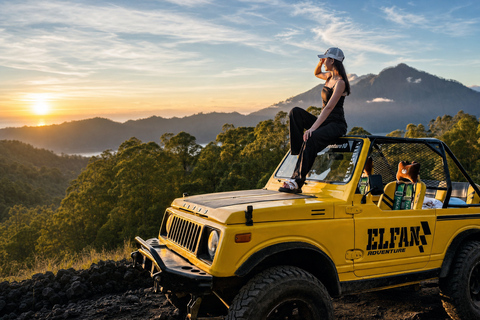 Bali: Mount Batur Shared Sunrise Jeep & Natural Hot Springs Sunrise Jeep Tour & Hot Spring with Round Transfers