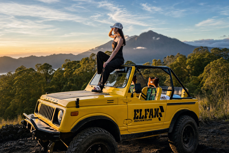 Bali: Mount Batur Shared Sunrise Jeep & Natural Hot Springs Sunrise Jeep Tour & Hot Spring with Round Transfers