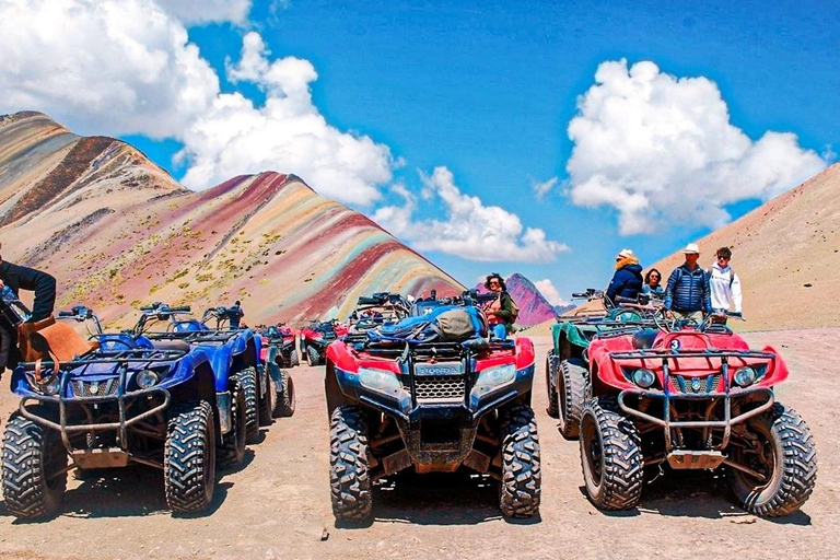 From Cusco: Four-Wheel Drive Tour to Seven Colors Mountain + Meals Cusco: Quad Bike Tour to Rainbow Mountain + Stop at Textile Center