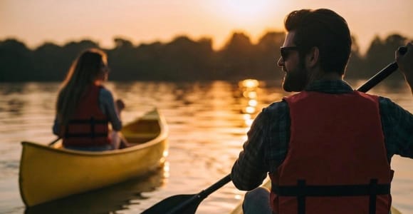 Rovaniemi: Midnight Sun Canoeing Adventure & BBQ