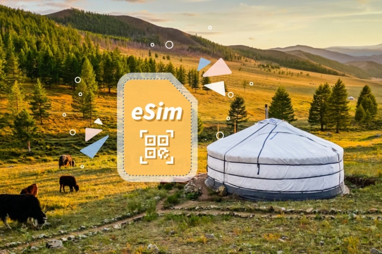 Mongolie : Plan de données mobiles eSim10GB/14 jours