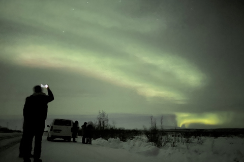 Excursión en minibús a la aurora boreal en el Parque Nacional de Abisko