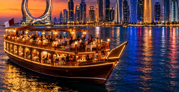 Night Dhow Cruise Dinner with City Skyline Views