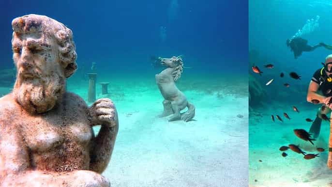 Descubre el buceo – Tortugas y esculturas submarinas