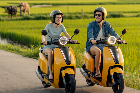 Hoi An: Rural Island & Craft Village Half-Day E-Scooter Tour Ride with Local Driver