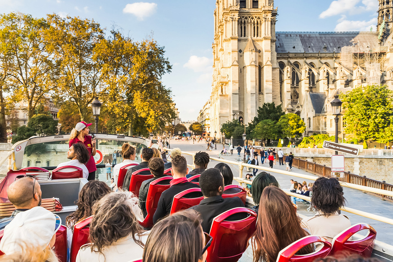 Paris: Big Bus Hop-On Hop-Off Tours med valfri kryssning24-timmarsbiljett och kryssning på floden Seine