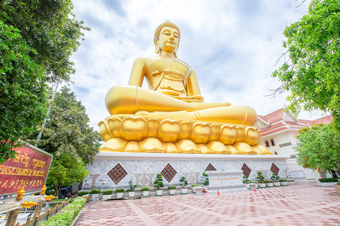 Bangkok: Big Buddha & Canal Longtail Boat Sightseeing Tour Join In Day Tour