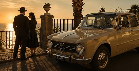 Giardini Naxos or Taormina: Godfather Tour in a Vintage Car