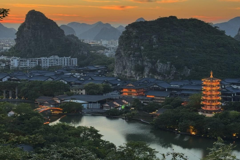 Guilin: Diecai Hill Scenic Area Entry Ticket(Optional Guide) Admission Ticket + pick up/drop off servie