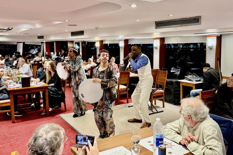 Cairo: Turquoise Prestige Nile Sunset Dinner & Show Cruise Including Transfer (Pickup & Drop-off)