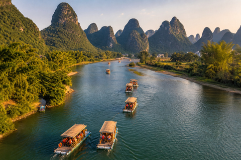 Yangshuo: Li River Bamboo Raft Tickets with Route Options Yangdi to Xingping: Full Scenic One-Way Route