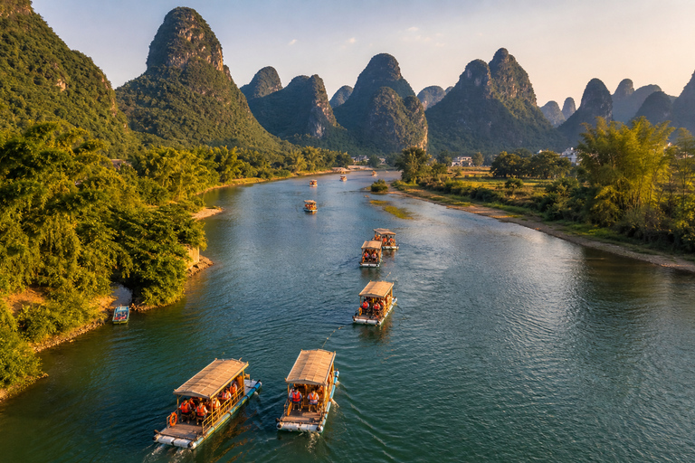 Yangshuo: Li River Bamboo Raft Tickets with Route Options Yangdi to Xingping: Full Scenic One-Way Route