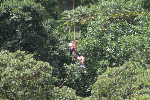 San Jose: Zipline + Canyoning + Transportation + Lunch Combo