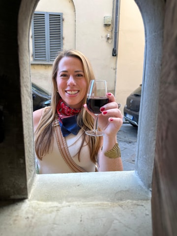 Florence: Wine Window at the Old Bridge with Bruschetta