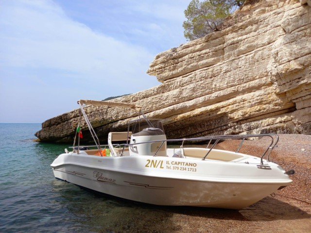 Visit Vieste 4 hour boat rental in Monte Sant'Angelo