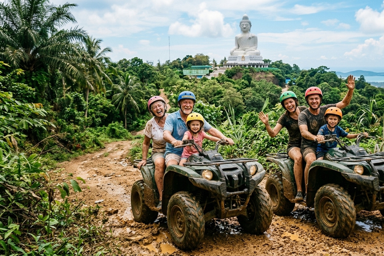 Phuket:Tiger Park Safari,Big Buddha,ATV,Elephants & Old Town Morning:City Tour Tiger Canopy Forest Safari & Feeding Guide