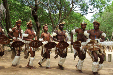 From Durban: Phezulu Cultural Village Tour with Safari