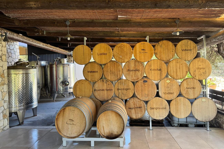 Crete: Wine, Craft Beer, Olive Oil Tasting & Forest Lunch Group tour