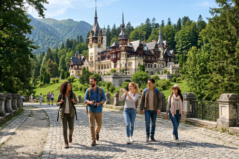Day Trip - Bran Castle, Peles Castle & "Wednesday" Castle COACH TOUR Audio guide in 24 languages