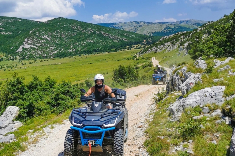 Split: Quad-Tour durch das dalmatinische Hinterland, Schwimmen und BBQ-MittagessenEinzelfahrer-Option