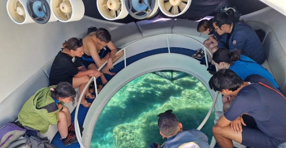 São Miguel: Glass Bottom Boat Tour with Snorkeling